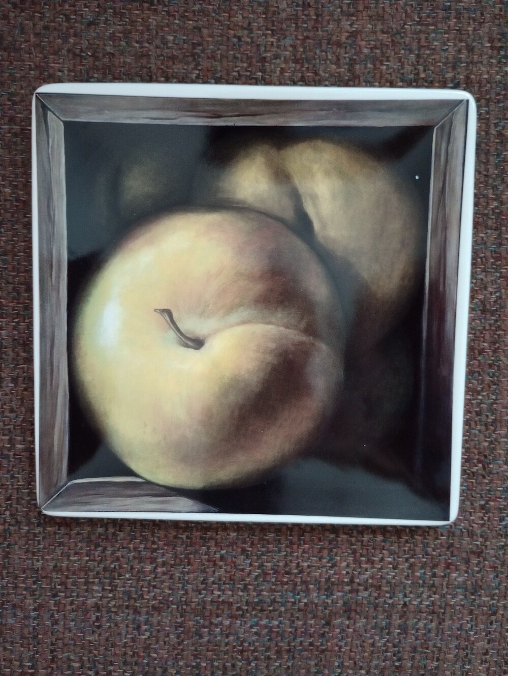 Certified International Fruit Gallery Collection 8" Square Pear Design Plate